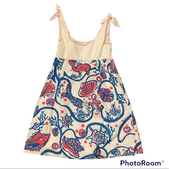 Lilly Pulitzer Scales and Tails Babydoll Dress 2 - Picture 2 of 9